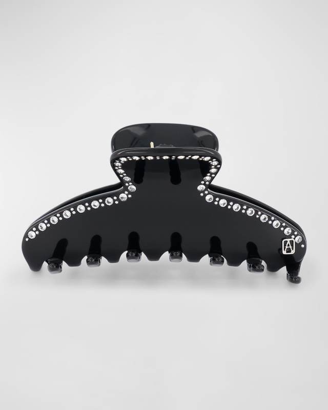 Crystal-Embellished Acetate Claw Clip